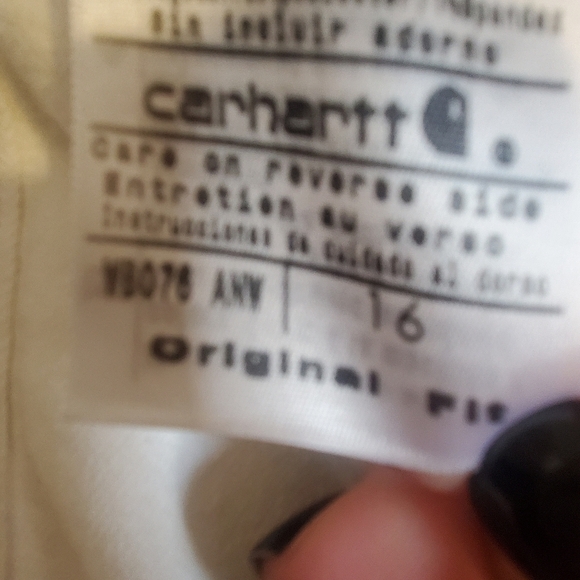 Carhartt Original Fit Bermunda White Shorts. Rolled Hem. Sz 16. - Picture 4 of 7